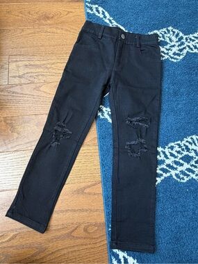 Black Ripped Kids' Jeans - Classic Slim Fit